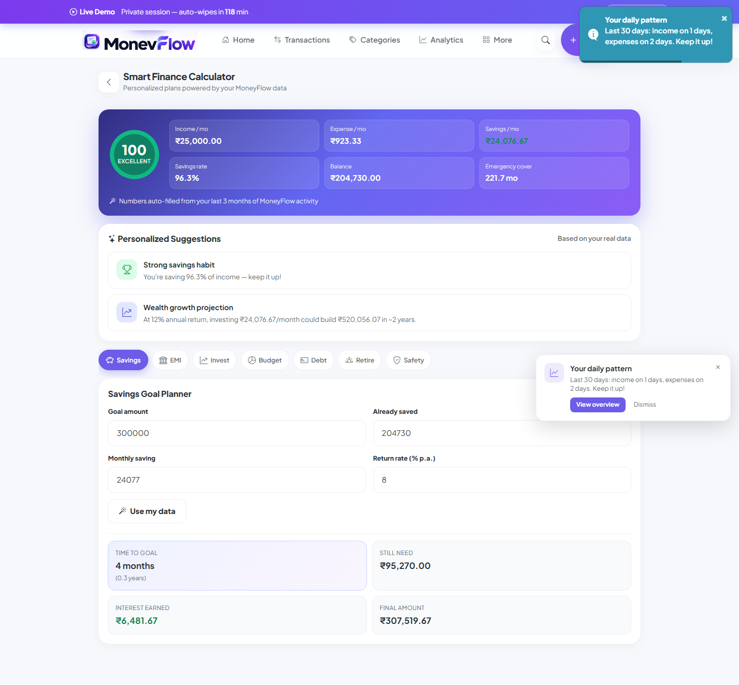 Smart Finance Calculator